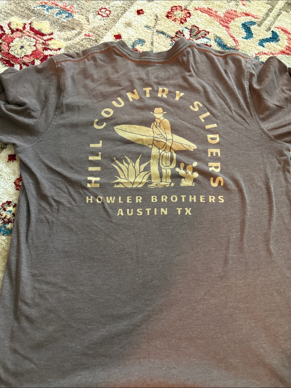 Howler Brothers Brown Short Sleeve 'Hill Country Sliders' Graphic Tee